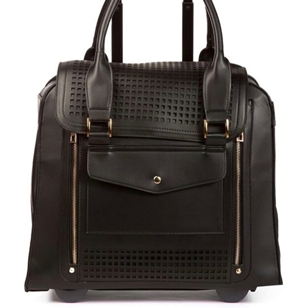 Hang Accessories Zadie  black rolling travel bag